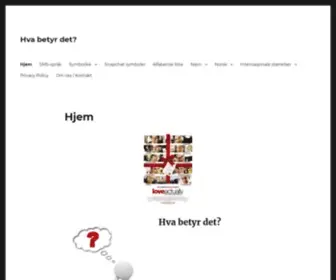 Hvabetyr.com(Hva betyr det) Screenshot