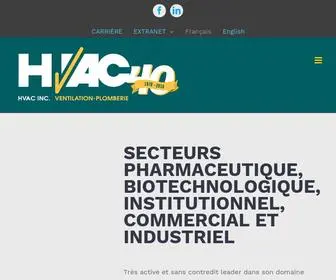 Hvac.ca(VENTILATION ET PLOMBERIE) Screenshot