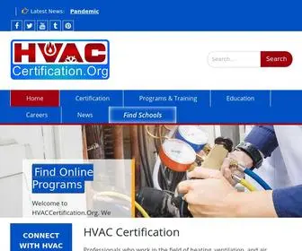 Hvaccertification.org(HVAC Certification) Screenshot