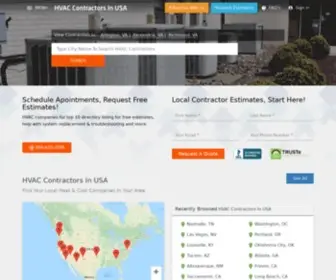 Hvaccontractorsinusa.com(HVAC contractors in USA) Screenshot