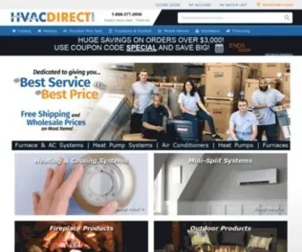 HvaCDirect.com(Purchase Your HVAC Equipment Direct) Screenshot