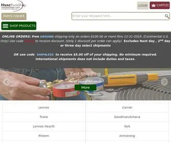 HvacPartsshop.com(HVAC Repair Parts & Accessories) Screenshot