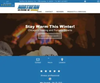 Hvacrepairgrayslakeil.com(Northern Air Systems) Screenshot