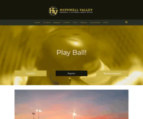 HVbsa.org(Hopewell Valley Baseball and Softball Association HVBSA) Screenshot