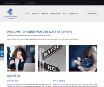 HVdlaw.co.za(Hennie van der Walt Attorneys) Screenshot