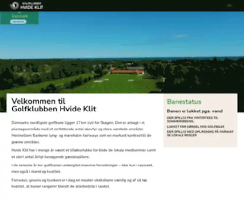 Hvideklit.dk(Golfklubben Hvide Klit) Screenshot
