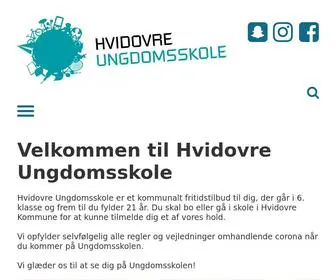 Hvidovreungdomsskole.dk(Velkommen til Hvidovre Ungdomsskole) Screenshot