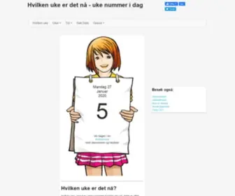 Hvilkenuke.com(Hvilken uke er det nå) Screenshot