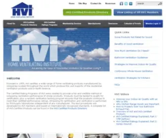 Hvi.org(Home Ventilating Institute) Screenshot