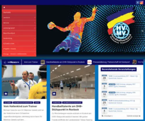 HVMV.de(Handballverband Mecklenburg/Vorpommern e.V) Screenshot