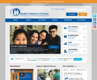 Hvousa.org(Health Volunteers Overseas) Screenshot