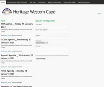 HWC.org.za(Heritage Western Cape) Screenshot