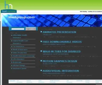HWDgroup.com(Home hosting features help center contact us about us domain check affiliates terms © 2005) Screenshot