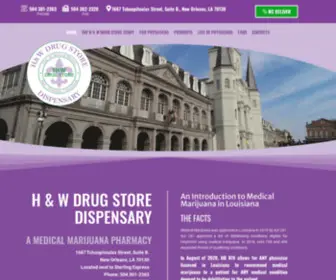 Hwdispensary.com(A MEDICAL MARIJUANA PHARMACY H & W DRUG STORE DISPENSARY) Screenshot