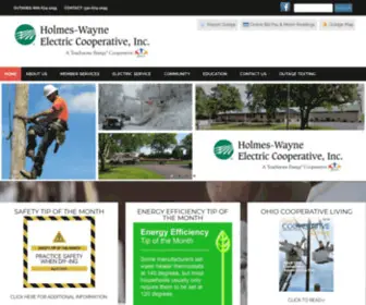 Hwecoop.com(Holmes-Wayne Electric) Screenshot