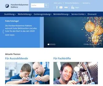 HWK-Koblenz.de(Handwerkskammer Koblenz) Screenshot