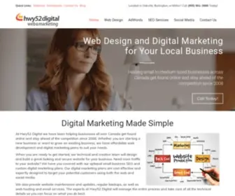 HWY52Digital.ca(Oakville Web Design Services) Screenshot