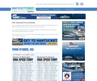 Hyannistonantucket.com(2021 Nantucket Ferry Schedules) Screenshot