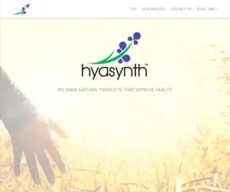 Hyasynthbio.com(Hyasynth Bio) Screenshot