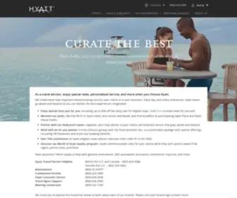 Hyatttravelagents.com(Hotel Booking for Travel Advisors) Screenshot