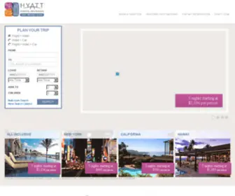 Hyattvacations.com(Hyatt Travel Packages) Screenshot