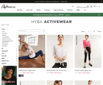 Hyba.ca(Hyba Activewear & Workout Clothes for Womens) Screenshot