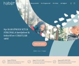 Hyber.com(Hyr barnens produkter och underlätta familjelivet) Screenshot