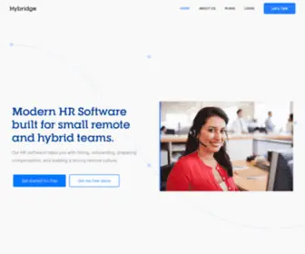 HYbridgehr.com(Tech Startup Website) Screenshot