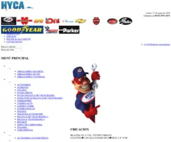 Hyca.com.mx(Hules y componentes automotrices) Screenshot