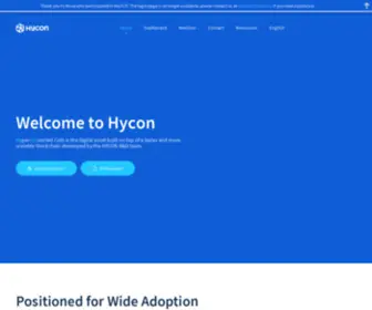 Hycon.io(A blockchain that aims to help increase accountability) Screenshot