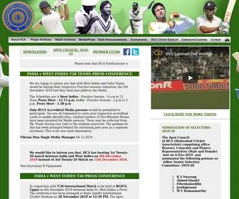 HYcricket.org(Hyderabad Cricket Association) Screenshot