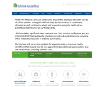 Hydeparkmedicalclinic.com.au(Aiming for excellence in the provision of health care) Screenshot