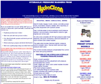 HYdraclean.net(HYDRAULIC POWERED PRESSURE WASHER) Screenshot