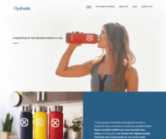 HYdradebottle.com(Hydrade is a double wall insulated smart bottle) Screenshot