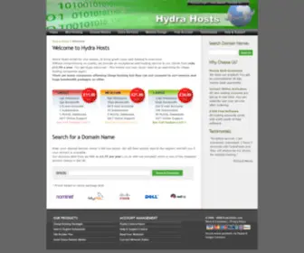 HYdrahosts.com(Hydra Hosts) Screenshot