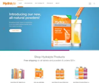 HYdralyte.com(Electrolyte Drinks & Solutions for Rehydration) Screenshot