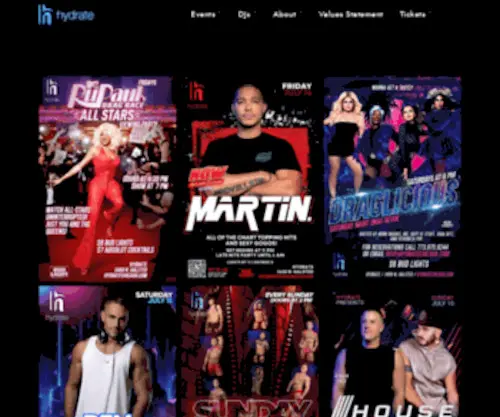 HYdratechicago.com(Hydrate Nightclub) Screenshot