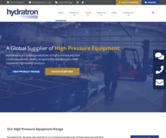 HYdratron.com(Hydratron the High Pressure Equipment Specialists) Screenshot