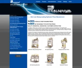 HYdraulic-Press-Prosperous.com(Hsin Lien Sheng) Screenshot
