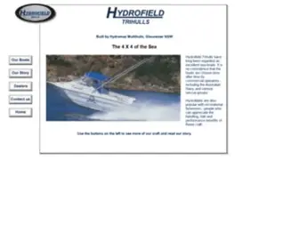 HYdrofieldtrihulls.com(Hydrofield Trihulls) Screenshot