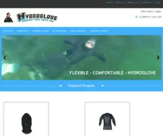 HYdroglove.com(Latex Works Hydroglove All Rubber Dry Suits) Screenshot