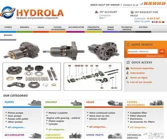 HYdrola.com(Hydraulic and pneumatic components) Screenshot