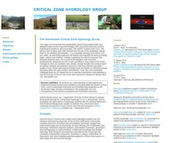 HYdrology-Amsterdam.nl(Critical Zone Hydrology Group) Screenshot