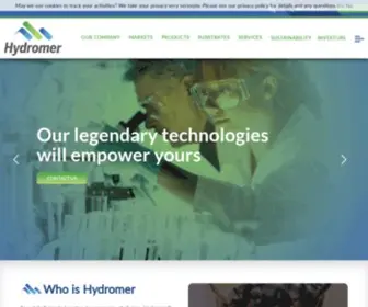 HYdromer.com(Medical Device Coatings Manufacturer in Concord) Screenshot