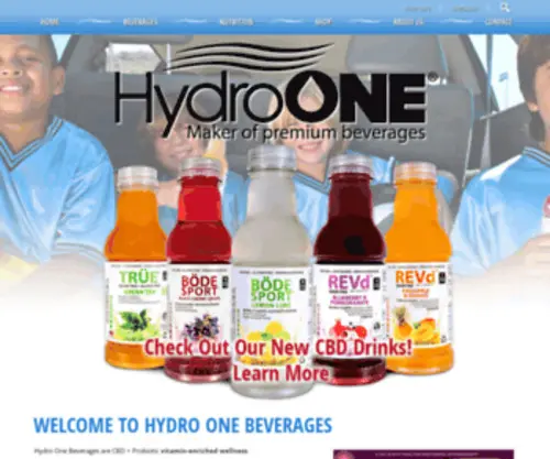 HYdroonebeverages.com(Hydro One Beverages) Screenshot