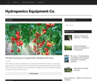 HYdroponicsequipment.co(Hydroponics Equipment Company) Screenshot