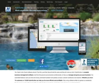 HYdroscribe.com(Hydroscribe pool service software) Screenshot