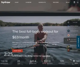 HYdrow.com(Hydrow Rowing Machines) Screenshot