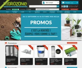 HYdrozone.fr(Growshop online en jardinage indoor) Screenshot