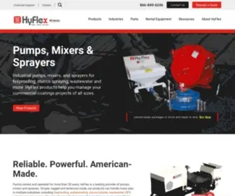 HYflexcorp.com(Pumps, Sprayers, Mixers) Screenshot